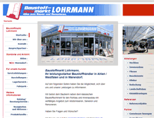 Tablet Screenshot of baustoffmarkt-lohrmann.de